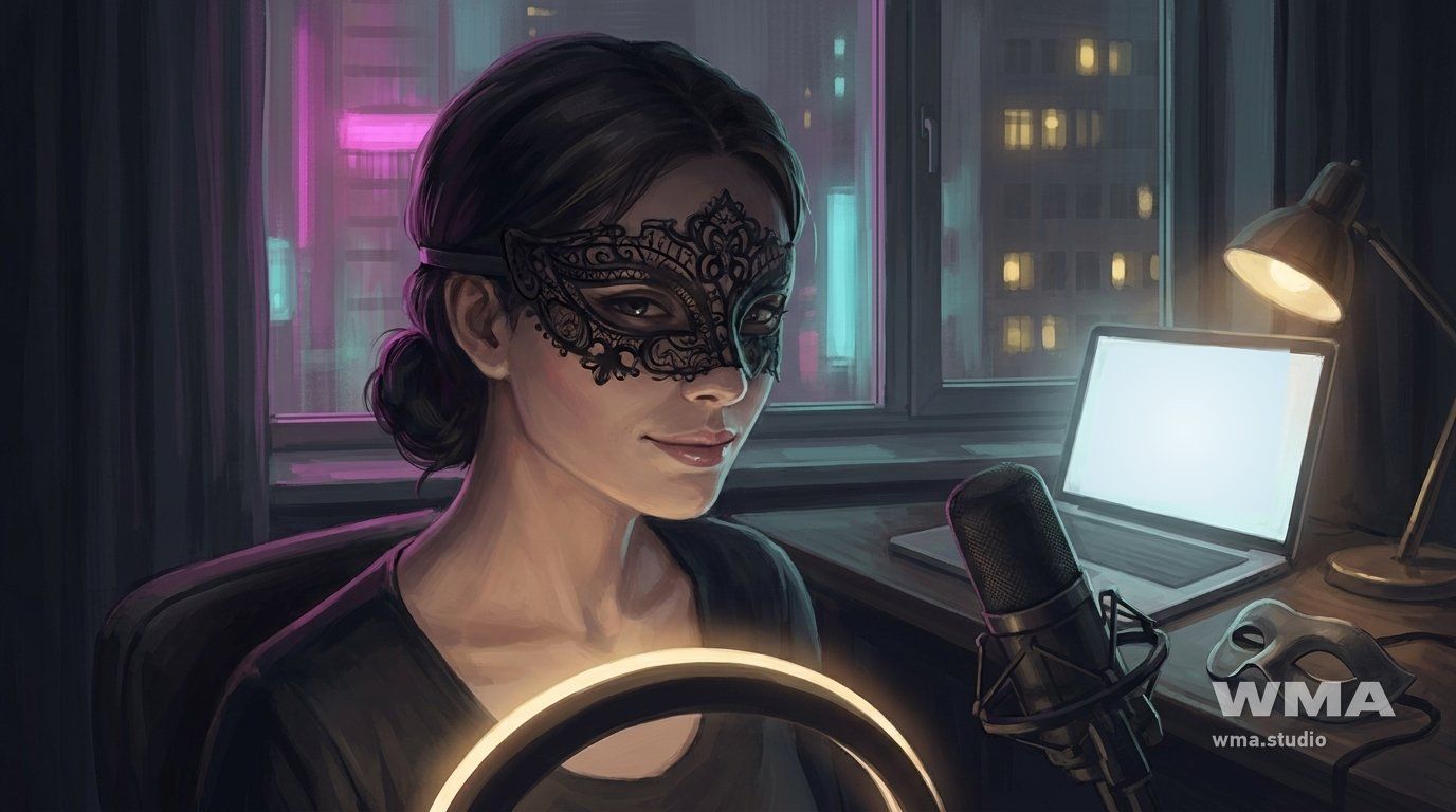 Маска и свет для faceless-стрима — сетап анонимной вебкам-модели